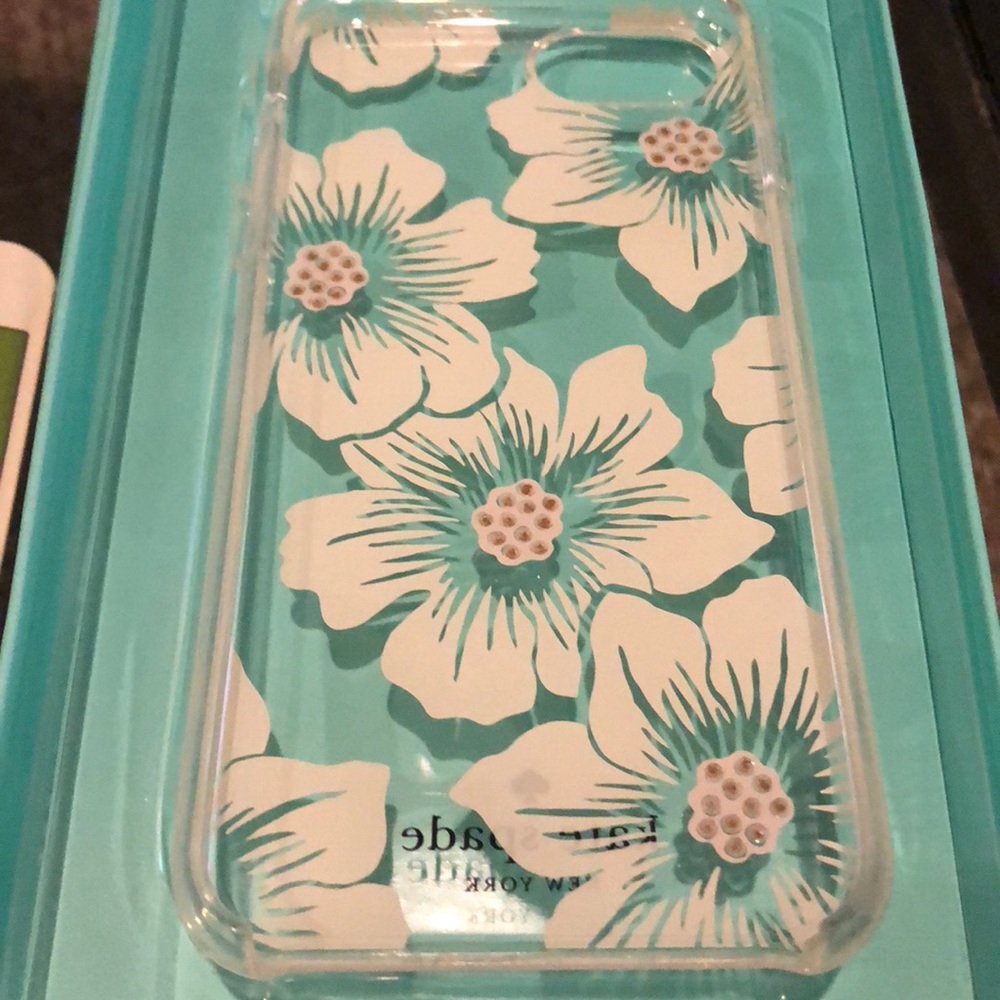 Kate spade iPhone 7 6 white floral case hardshell - Picture 2 of 7